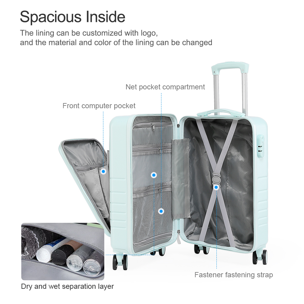 front open suitcase