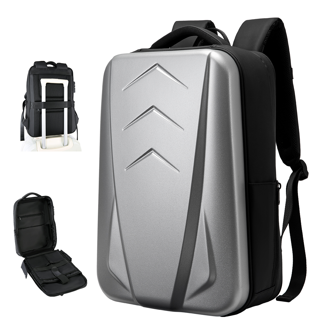 smart anti theft hard shell backpack