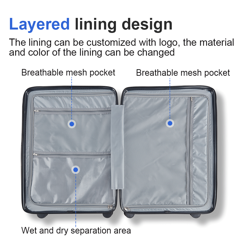 durable luggage with cup holderusb charging luggage