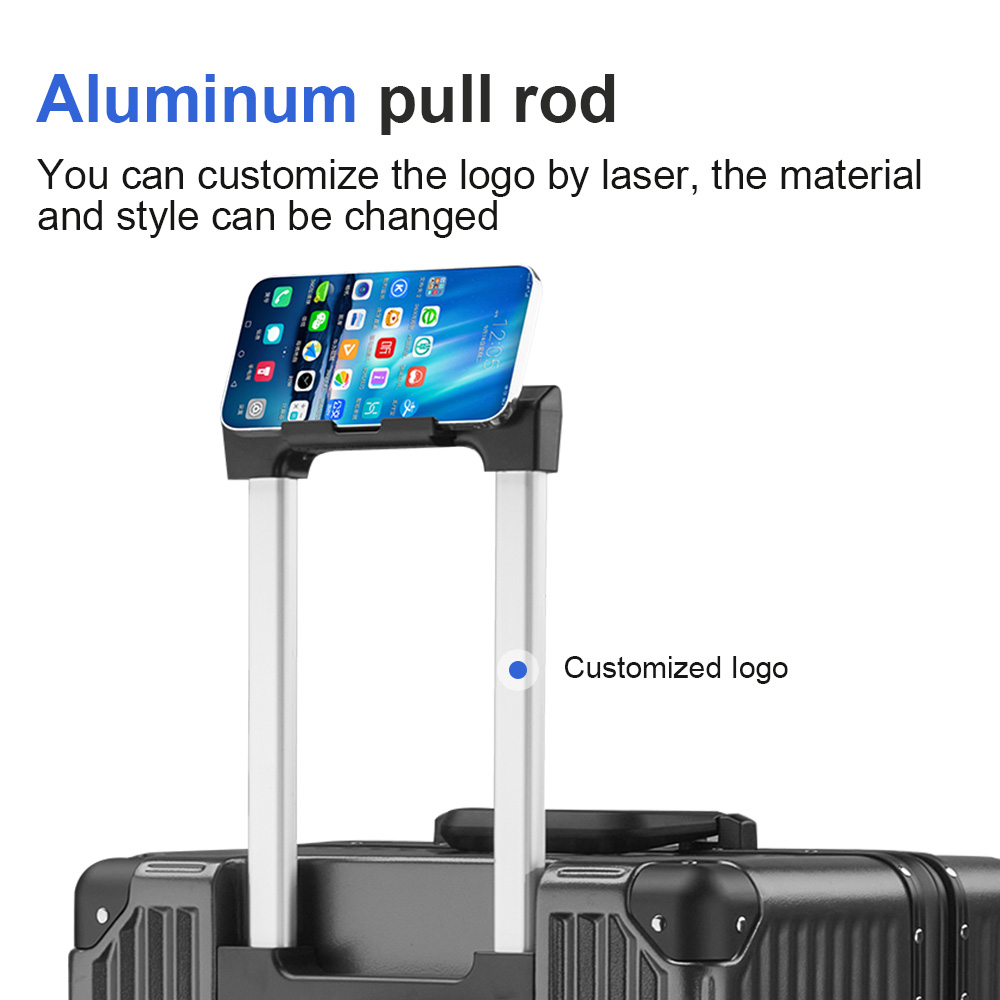 Aluminum frame suitcase