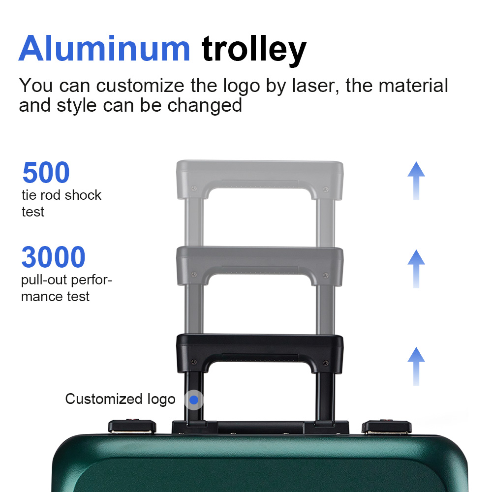 aluminum luggage suitcase set